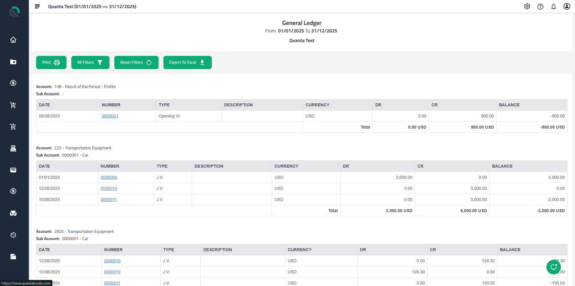 General ledger & control
